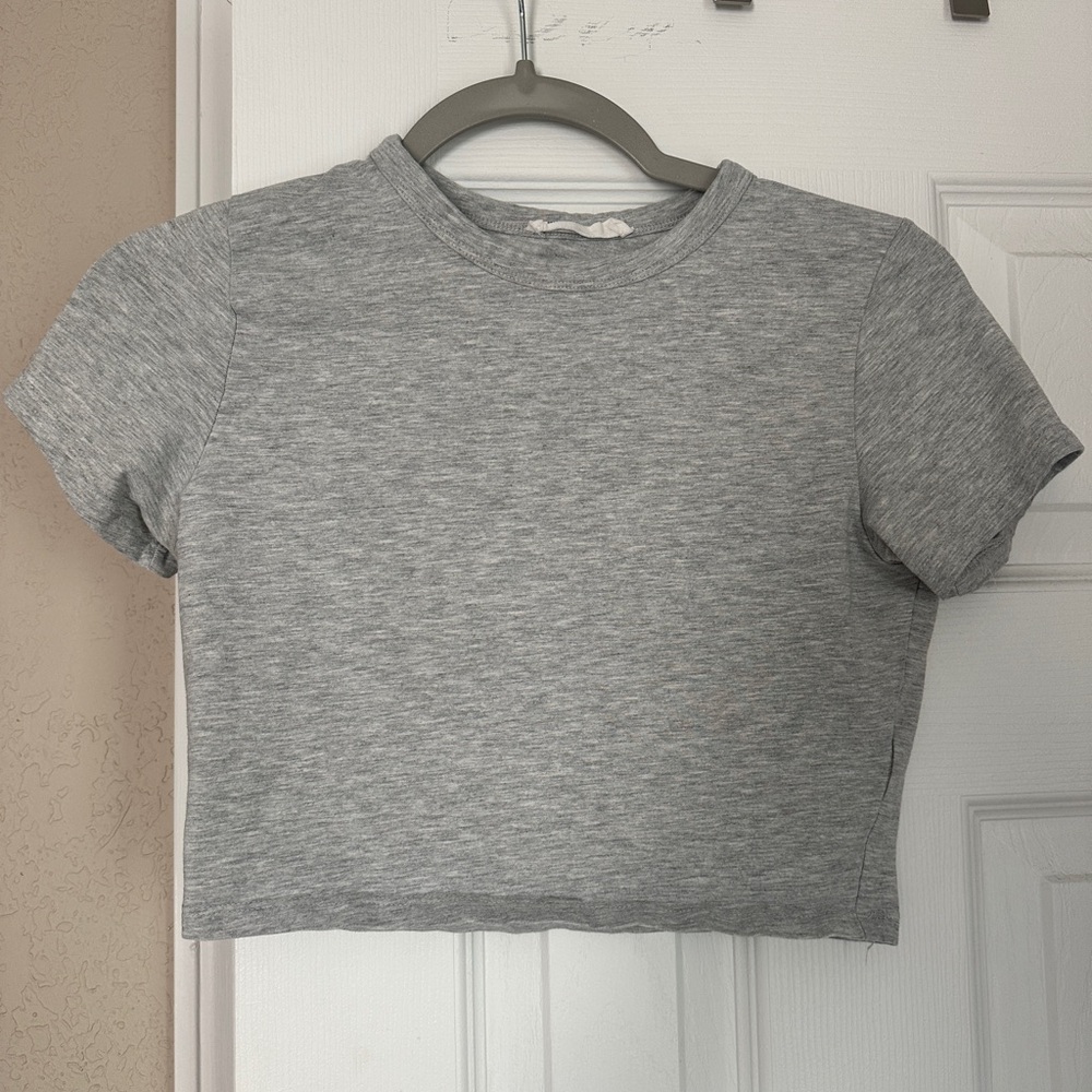 Cotton On Gray Crop Top